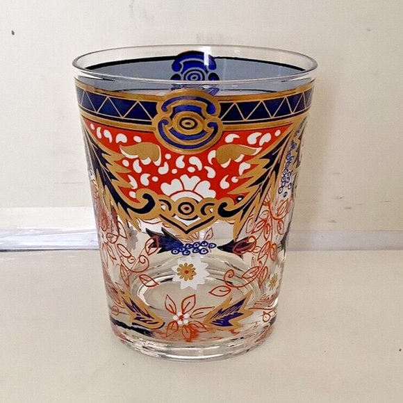 CERA GLASS 1 DOF Imari Design Blues Golds Oranges Pattern #CGP31 EXCELLENT COND! - Picture 1 of 6
